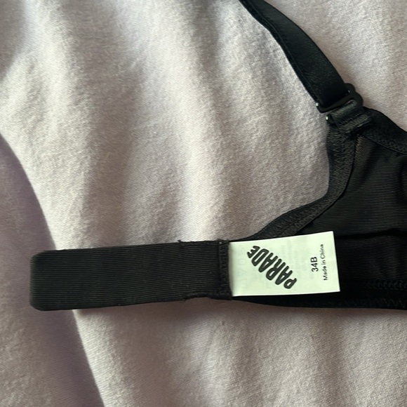 NWOT Parade, sheer underwire triangle bra, black 34B - Picture 5 of 7